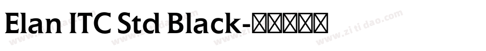 Elan ITC Std Black字体转换